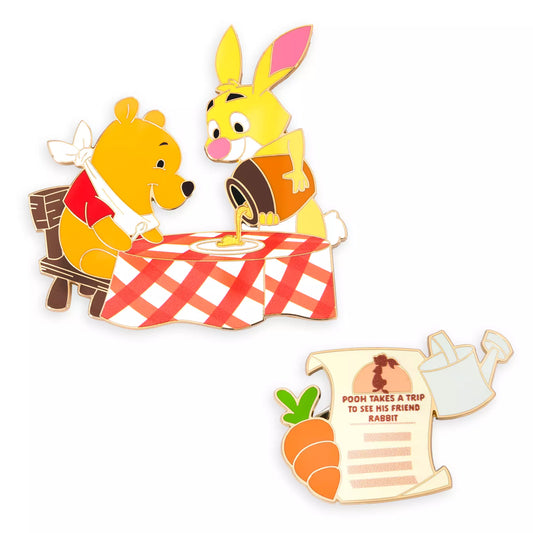 "Pre-Order" HKDL - Winnie the Pooh and Rabbit 2-Piece Pin Set, Hundred Acre Wood Series, May