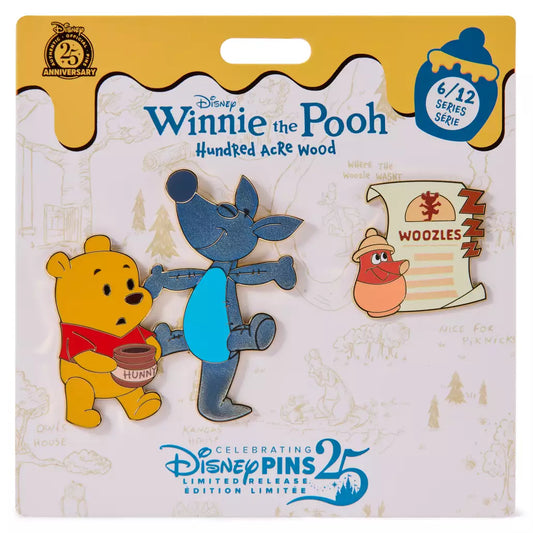 HKDL - Winnie the Pooh and Woozle 2-Piece Pin Set, Hundred Acre Wood Series, June【Ready Stock】