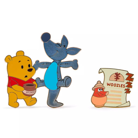 HKDL - Winnie the Pooh and Woozle 2-Piece Pin Set, Hundred Acre Wood Series, June【Ready Stock】