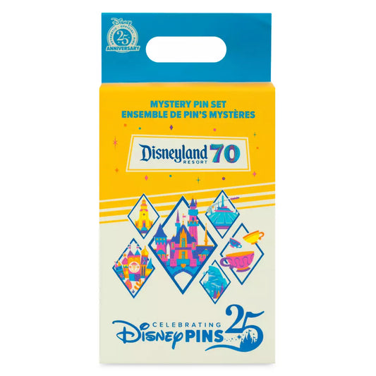 "Pre-Order" HKDL - Disneyland 70th Anniversary Mystery Pin 2-Piece Blind Pack
