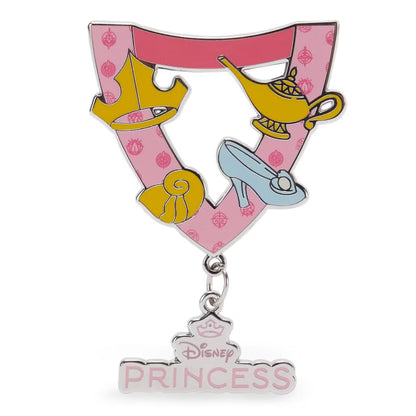 "Pre-Order" HKDL - Disney Princesses Lanyard Pin with Crown, Shell, Slipper & Lamp
