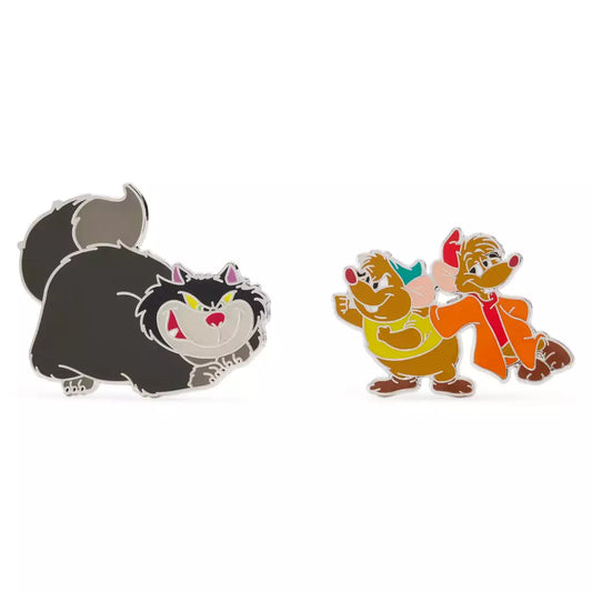 "Pre-Order" HKDL - Gus, Jaq, and Lucifer Pin Set, Cinderella
