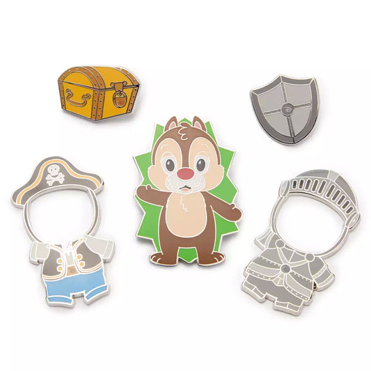 "Pre-Order" HKDL - Dale Disney Park Pal Outfits Magnetic Knight & Pirate Pin Set