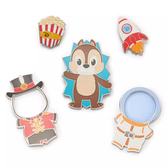 "Pre-Order" HKDL - Chip Disney Park Pal Outfits Magnetic Cinema Usher & Astronaut Pin Set