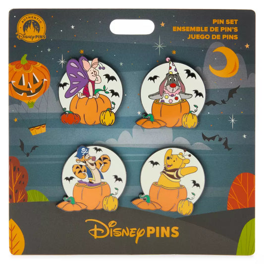 "Pre-Order" HKDL - Winnie the Pooh and Friends Halloween Pin Set