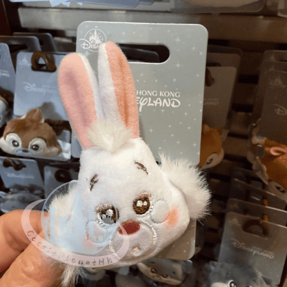 "Pre-Order" HKDL - White Rabbit Head Plush Hair Scrunchie Accessories, Cute Style 2026