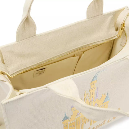 "Pre-Order" HKDL - Sleeping Beauty Castle Woven Tote, Disneyland 70th Anniversary