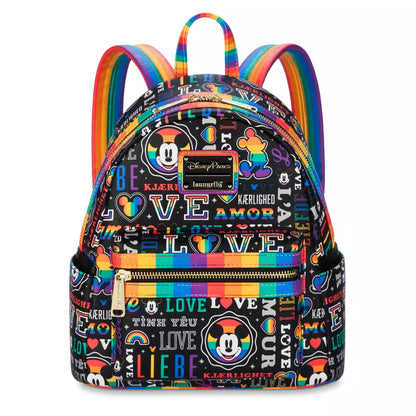 “Pre-order” HKDL - Mickey Mouse Loungefly Mini Backpack, Disney Pride Collection