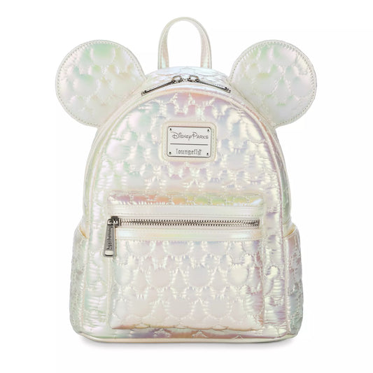 "Pre-Order" HKDL - Mickey Mouse Icon Quilted Iridescent Loungefly Mini Backpack