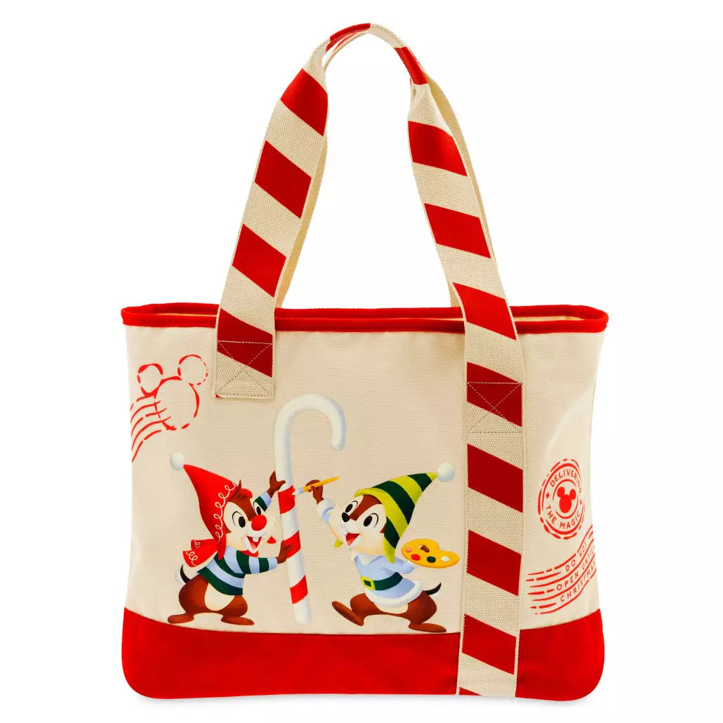 “Pre-order” HKDL - Chip 'n Dale Canvas Tote Bag (Christmas 2024)