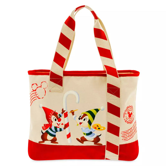 “Pre-order” HKDL - Chip 'n Dale Canvas Tote Bag (Christmas 2024)