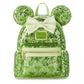 "Pre-Order" HKDL - Minnie Mouse Sequined Loungefly Mini Backpack, Tinker Bell Green