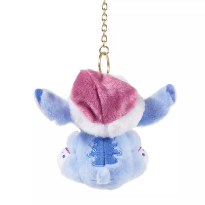 HKDL - Stitch Holiday Plush Keychain - Hug with Gift Box (Gifting Stitch - Winter 2023)【Ready Stock】