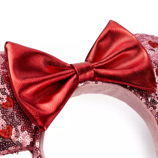 “Pre-order” HKDL - Minnie Mouse Sequined Ears Headband for Adults, Valentine's Day