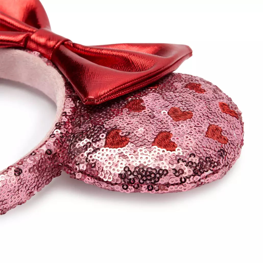 “Pre-order” HKDL - Minnie Mouse Sequined Ears Headband for Adults, Valentine's Day