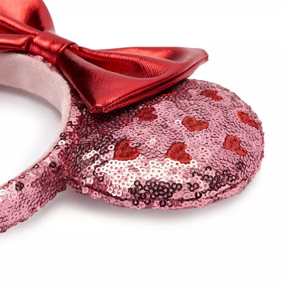 “Pre-order” HKDL - Minnie Mouse Sequined Ears Headband for Adults, Valentine's Day