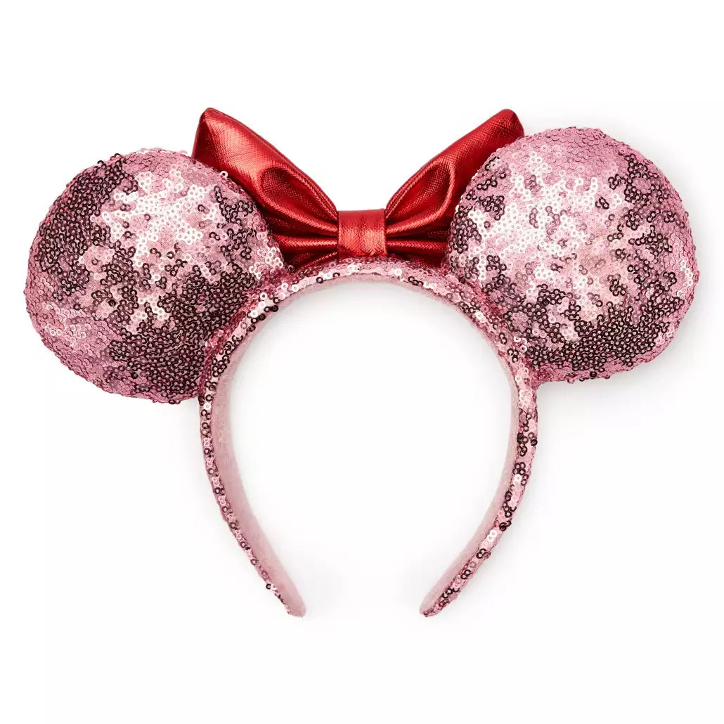 “Pre-order” HKDL - Minnie Mouse Sequined Ears Headband for Adults, Valentine's Day