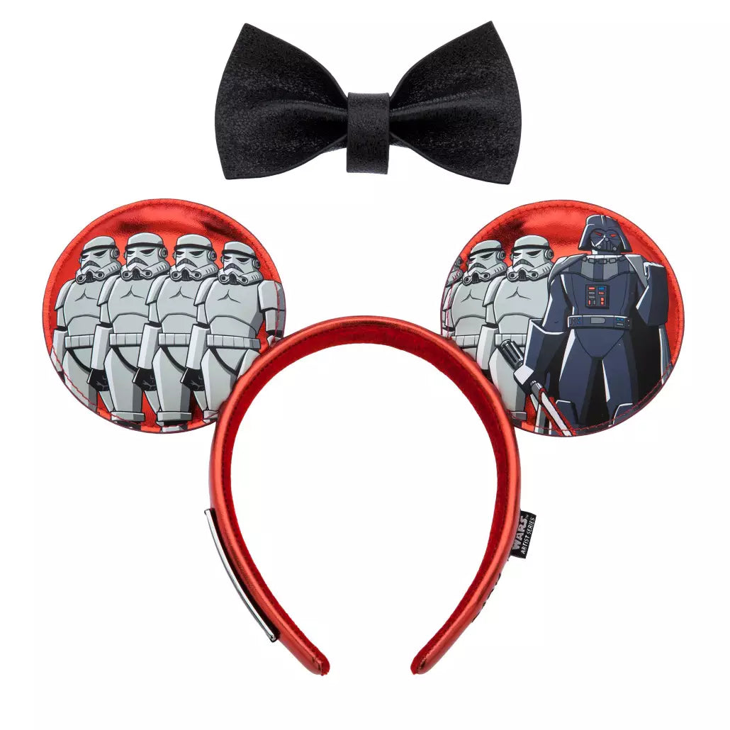 "Pre-Order" HKDL - Star Wars: Dark Side Loungefly Ears Headband for Adults by Alex Riegert-Waters, Star Wars Artist Series, D23: The Ultimate Disney Fan Event