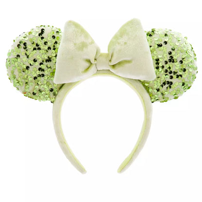 "Pre-Order" HKDL - Minnie Mouse Sequined Ears Headband for Adults, Tinker Bell Green