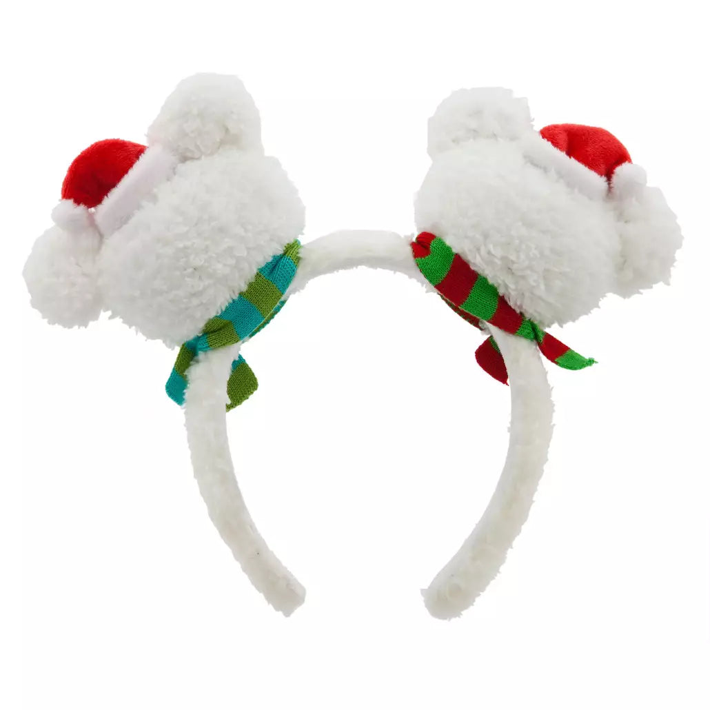 HKDL - Snowman Mickey Mouse Ears Headband for Adults, Winter Holiday【Ready Stock】