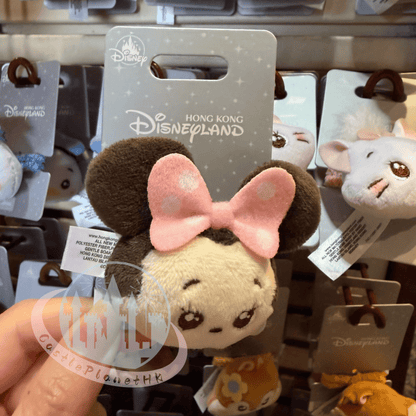 "Pre-Order" HKDL - Minnie Mouse Head Plush Hair Scrunchie Accessories, Cute Style 2026