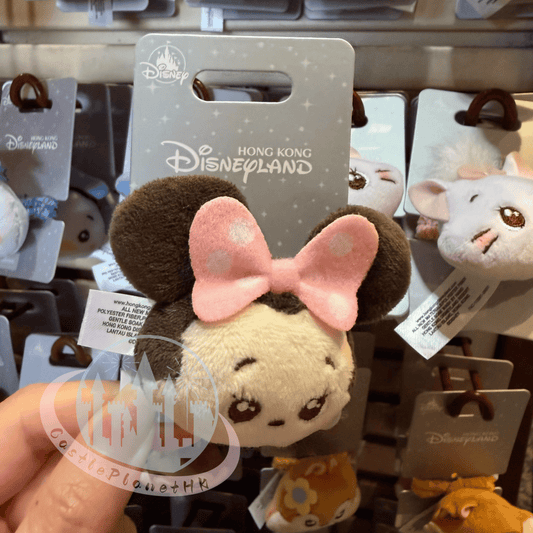 "Pre-Order" HKDL - Minnie Mouse Head Plush Hair Scrunchie Accessories, Cute Style 2026
