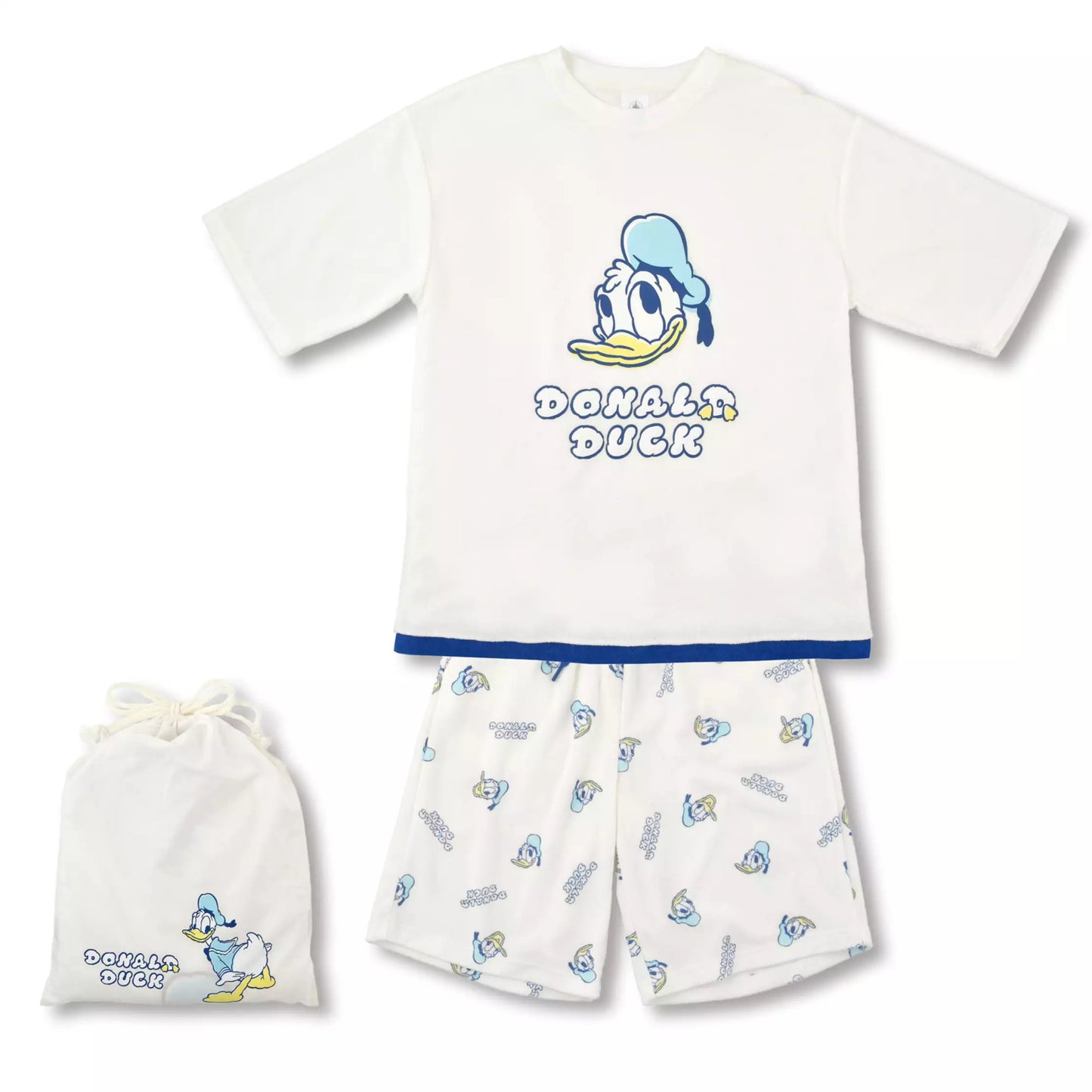 “Pre-Order” JDS - Donald Short Sleeve T-Shirt and Pants Set Loungewear with Drawstring Bag, DONALD MOKOMOKO BIRTHDAY