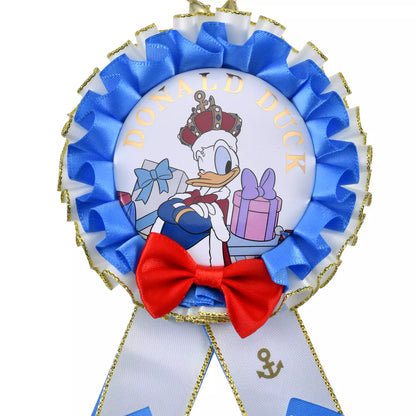 “Pre-Order” JDS - Donald Can Badge Rosette with Chain, DONALD THE KING BIRTHDAY