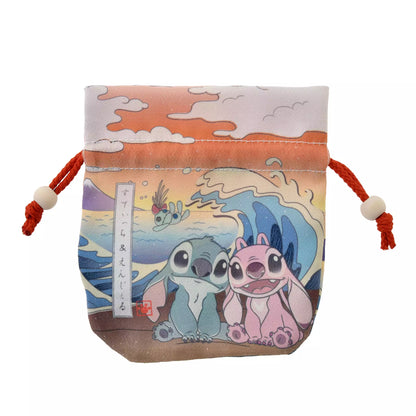"Pre-Order" JDS - Stitch, Angel and Scrump Drawstring Bag (Japan Original)