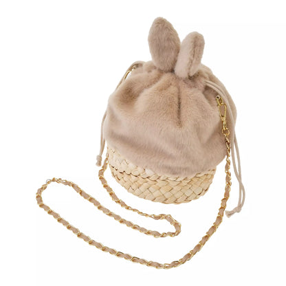 "Pre-Order" JDS - Miss Bunny Shoulder Drawstring Bag, PASTEL BUNNIES "Bambi"