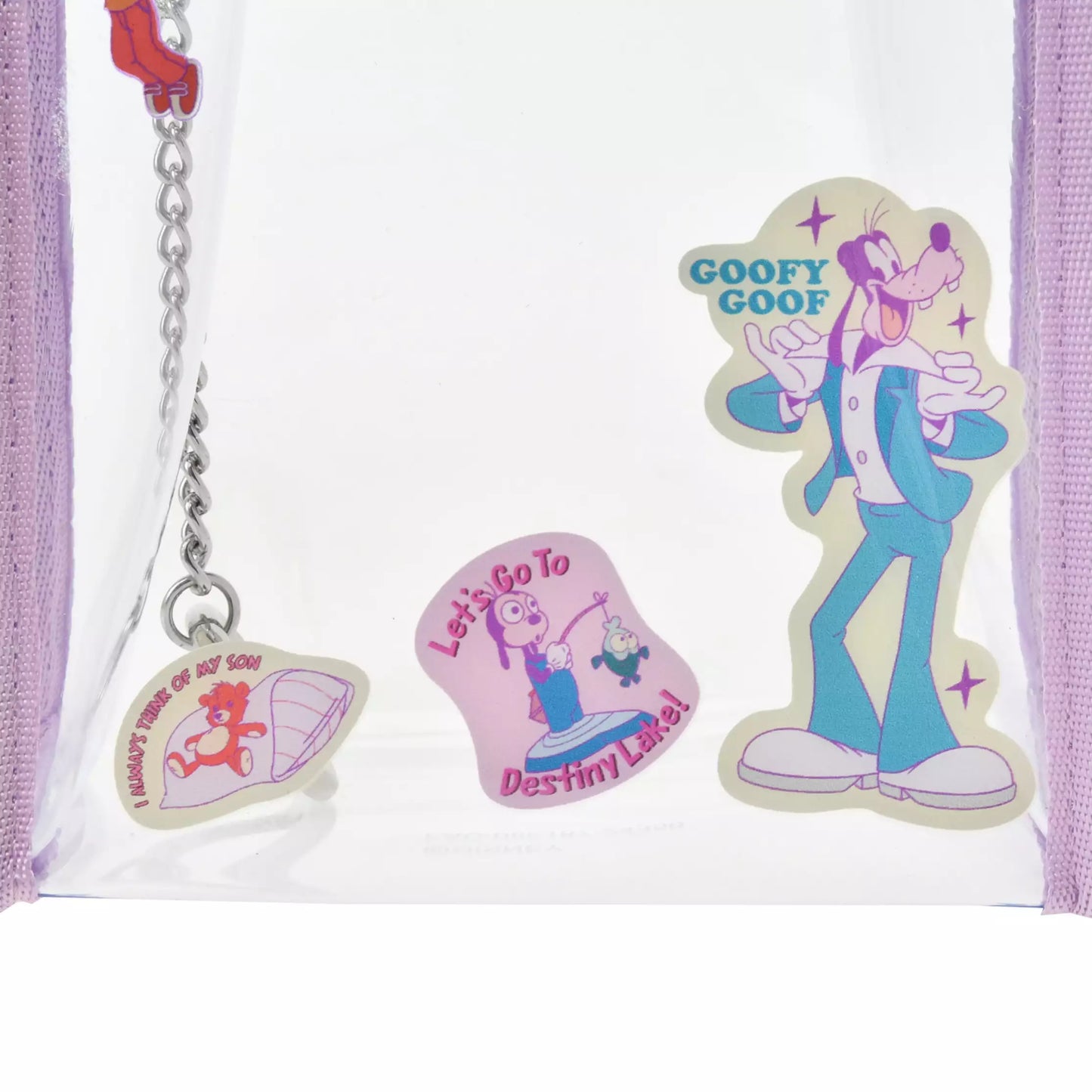 “Pre-order” JDS - Goofy & Max Pouch Clear with Carabiner, GOOFY BIRTHDAY
