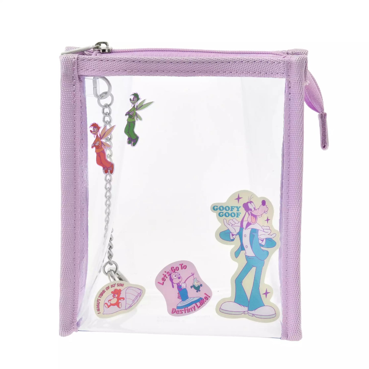 “Pre-order” JDS - Goofy & Max Pouch Clear with Carabiner, GOOFY BIRTHDAY