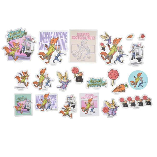 "Pre-Order" JDS - Zootopia Sticker Collection, ZOOTOPIA COMIC STYLE Clear Peel and Stick Stickers