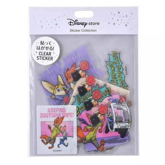 "Pre-Order" JDS - Zootopia Sticker Collection, ZOOTOPIA COMIC STYLE Clear Peel and Stick Stickers