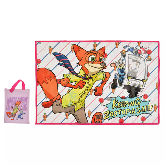 "Pre-Order" JDS - Judy Hopps & Nick Wilde Picnic Blanket in Pouch, ZOOTOPIA COMIC STYLE