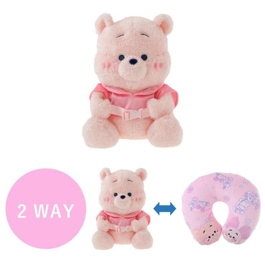 "Pre-Order" JDS - Winnie the Pooh & Piglet Neck Pillow 2-Way, Disney Sakura Collection 2026