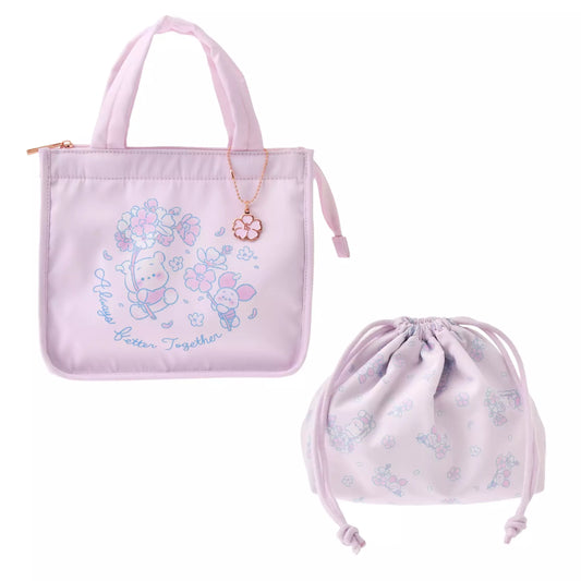 "Pre-Order" JDS - Winnie the Pooh & Piglet Cooler Bag and Pouch Set with Charm, Disney Sakura Collection 2026