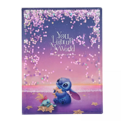 "Pre-Order" JDS - Stitch & Scrump 2 Pockets Clear File, Disney Stitch Day Collection 2026