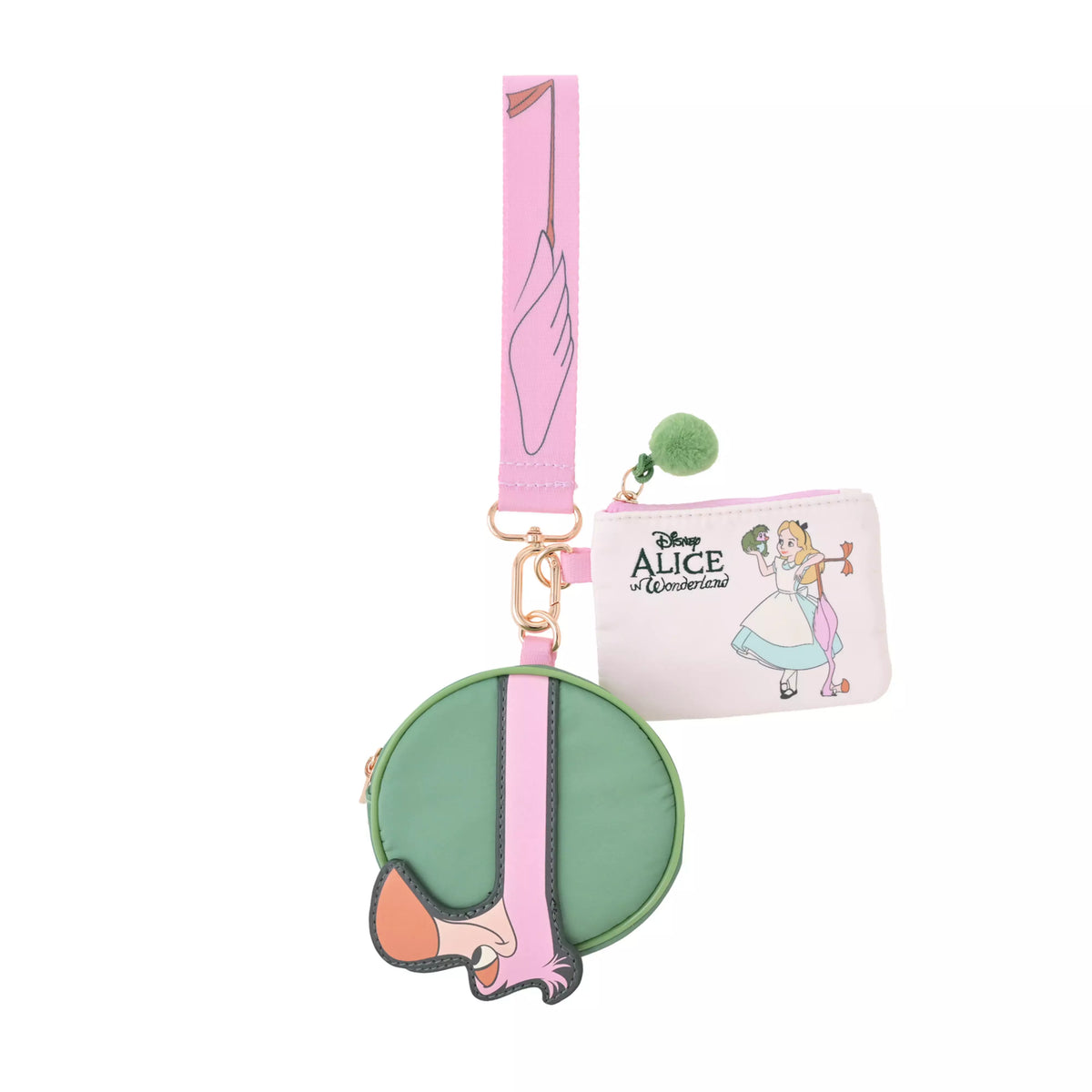 "Pre-Order" JDS - Alice, Flamingo, and Hedgehog Pouch Set with Strap, Alice in Wonderland 75th Anniversary 2026