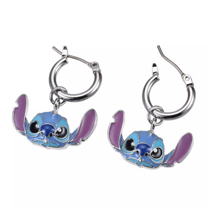 "Pre-Order" JDS - Stitch Hoop Earrings 2-Way Style, Face Character Motif 2026