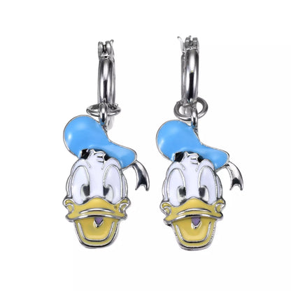 "Pre-Order" JDS - Donald Duck Hoop Earrings 2-Way Style, Face Character Motif 2026
