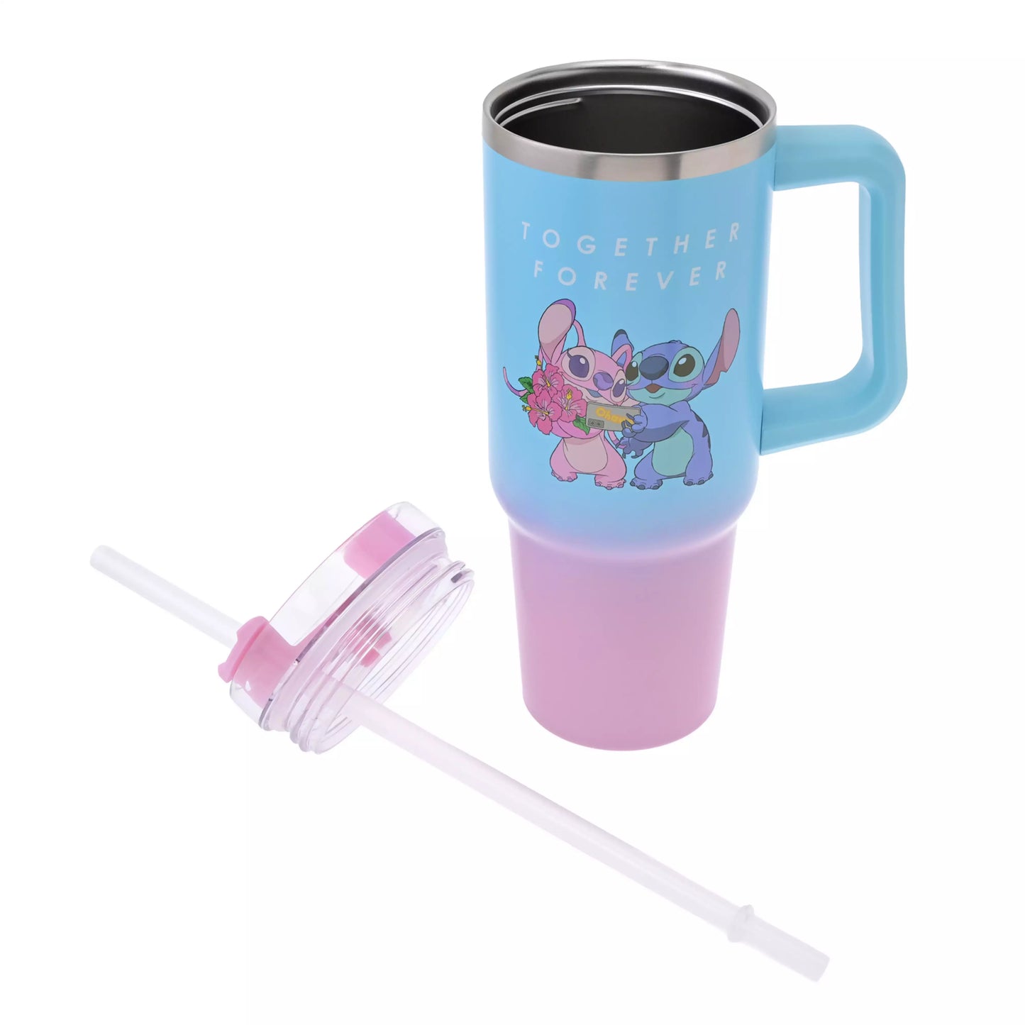 "Pre-Order" JDS - Stitch & Angel Stainless Steel Tumbler with Handle (930ml), Stitch & Angel 2026