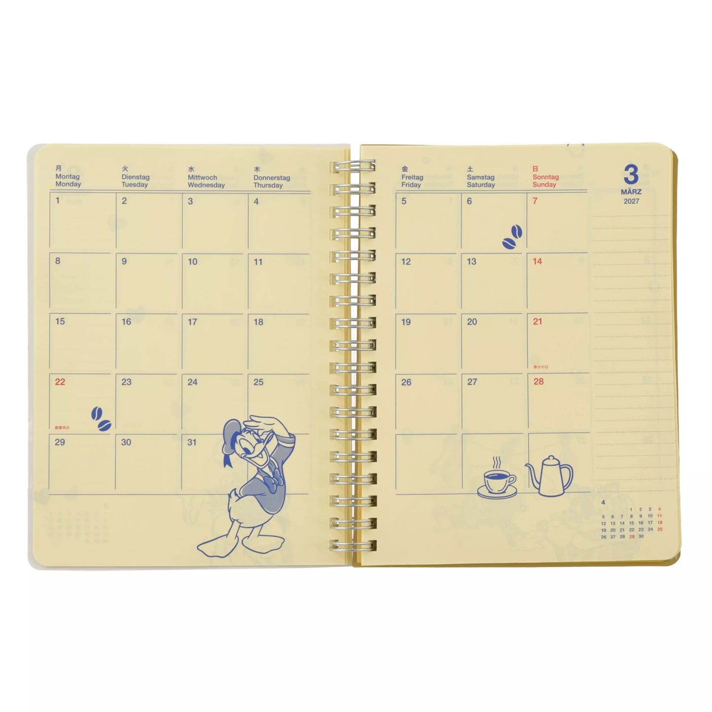 "Pre-Order" JDS - Donald and Friends Rollbahn Schedule Book, CALENDAR & ORGANIZER 2027