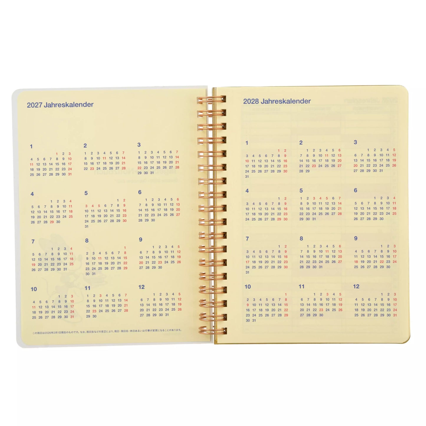 "Pre-Order" JDS - Minnie and Friends Rollbahn Schedule Book, CALENDAR & ORGANIZER 2027