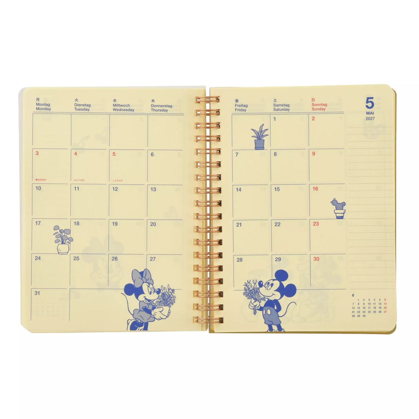 "Pre-Order" JDS - Minnie and Friends Rollbahn Schedule Book, CALENDAR & ORGANIZER 2027