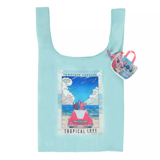 "Pre-Order" JDS - Stitch & Angel Shopping Bag/Eco Bag with Pouch, Stitch & Angel 2026