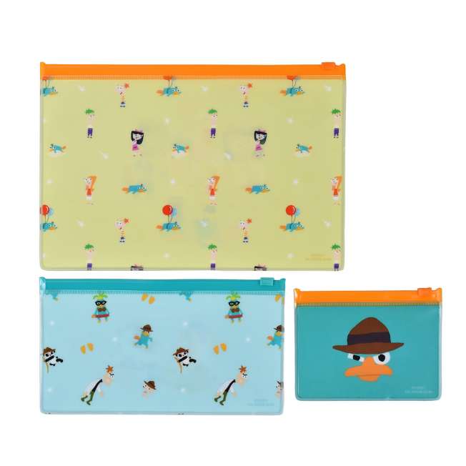 "Pre-Order" JDS - Phineas and Ferb Zip Pouch Set (3 Sizes), PHINEAS ＆ FERB 2026
