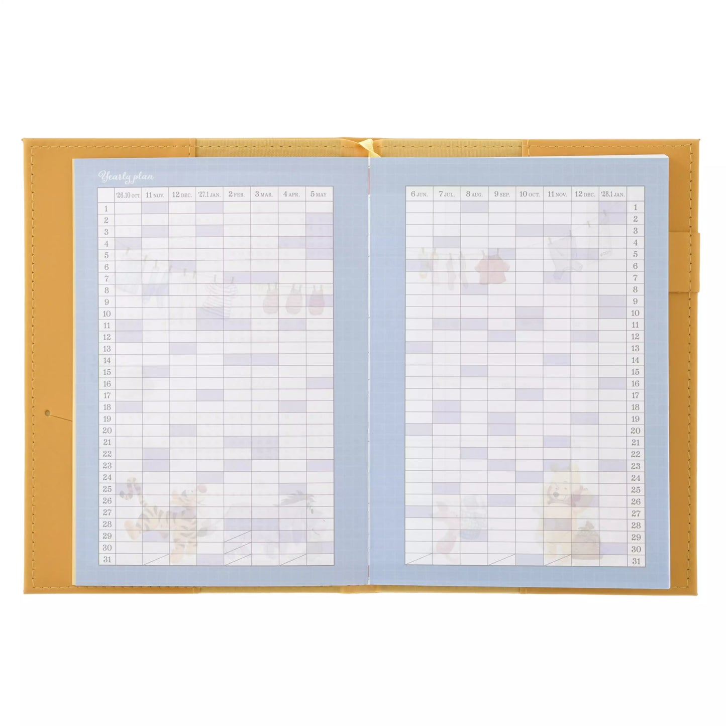 "Pre-Order" JDS - Winnie the Pooh & Friends Embossed Schedule Book B6, CALENDAR & ORGANIZER 2027