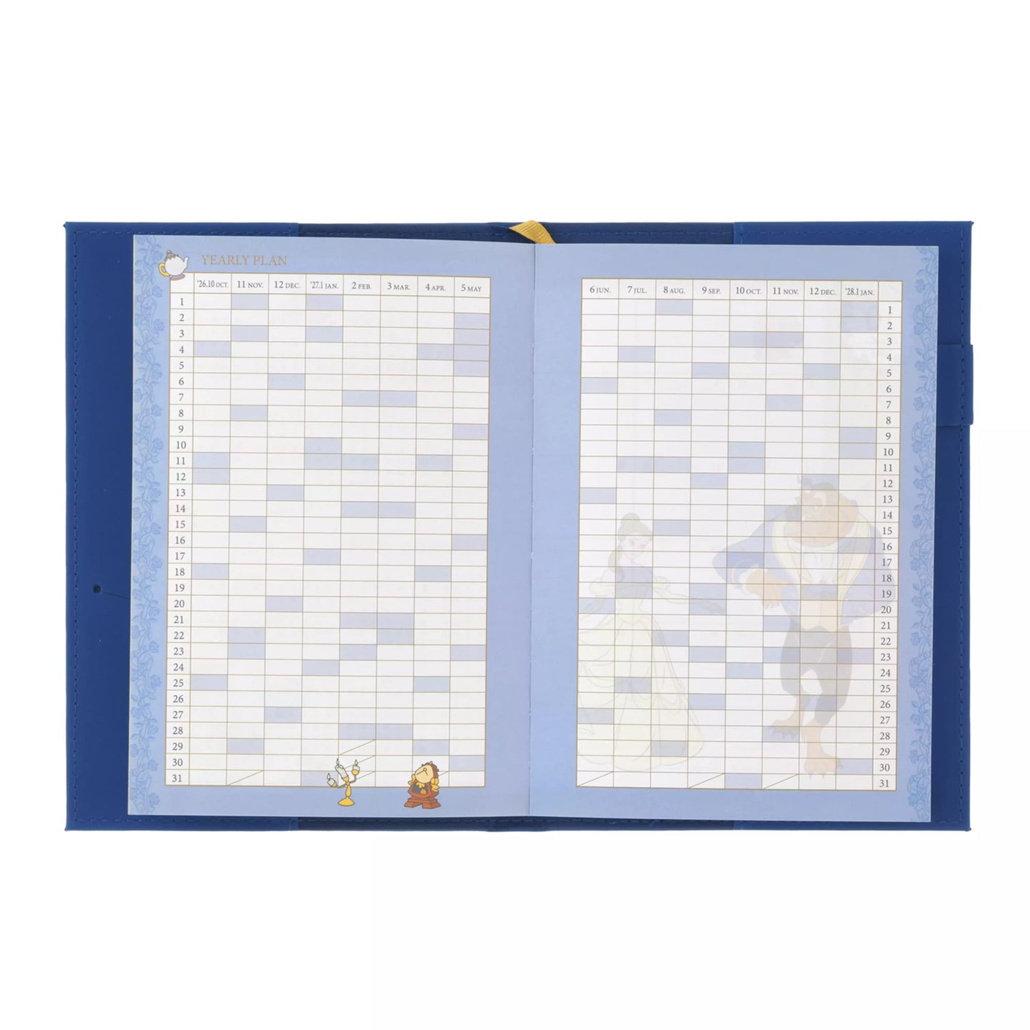 "Pre-Order" JDS - Beauty and the Beast Embossed Schedule Book B6, CALENDAR & ORGANIZER 2027