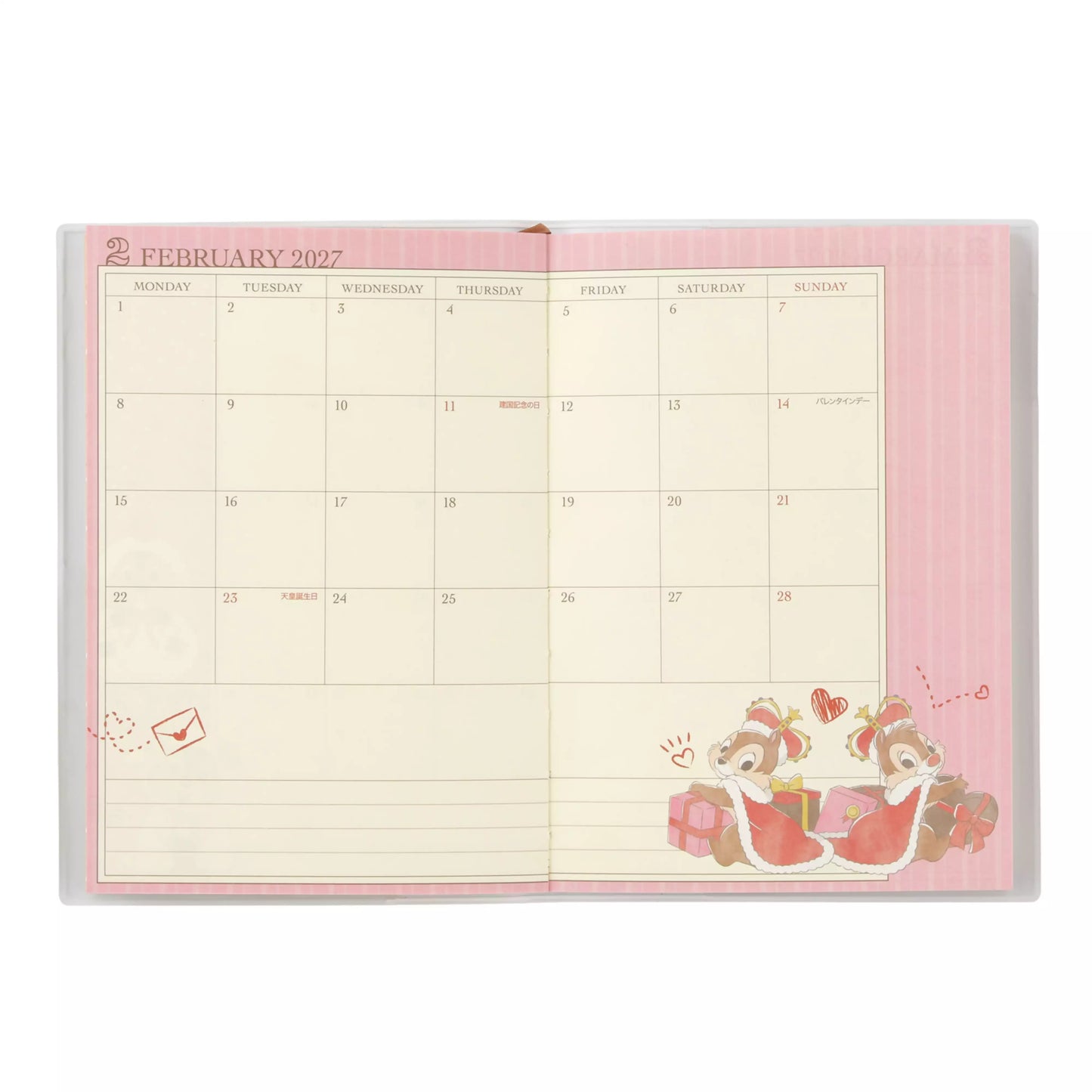 "Pre-Order" JDS - Chip and Dale Schedule Book B6, CALENDAR & ORGANIZER 2027